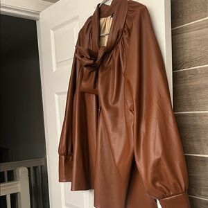 Eloquii Brown Cape shirt
